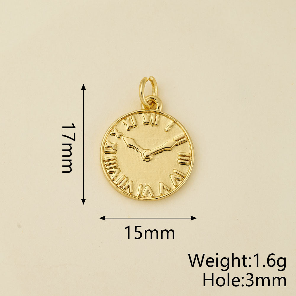 Girl Pendant In Copper With 18K Real Gold Electroplating And Zircon Inlay, Featuring 0.05µm-0.08µm Plating Thickness, 1 Pc Package