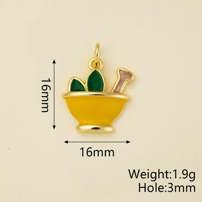 Girl Pendant In Copper With 18K Real Gold Electroplating And Zircon Inlay, Featuring 0.05µm-0.08µm Plating Thickness, 1 Pc Package