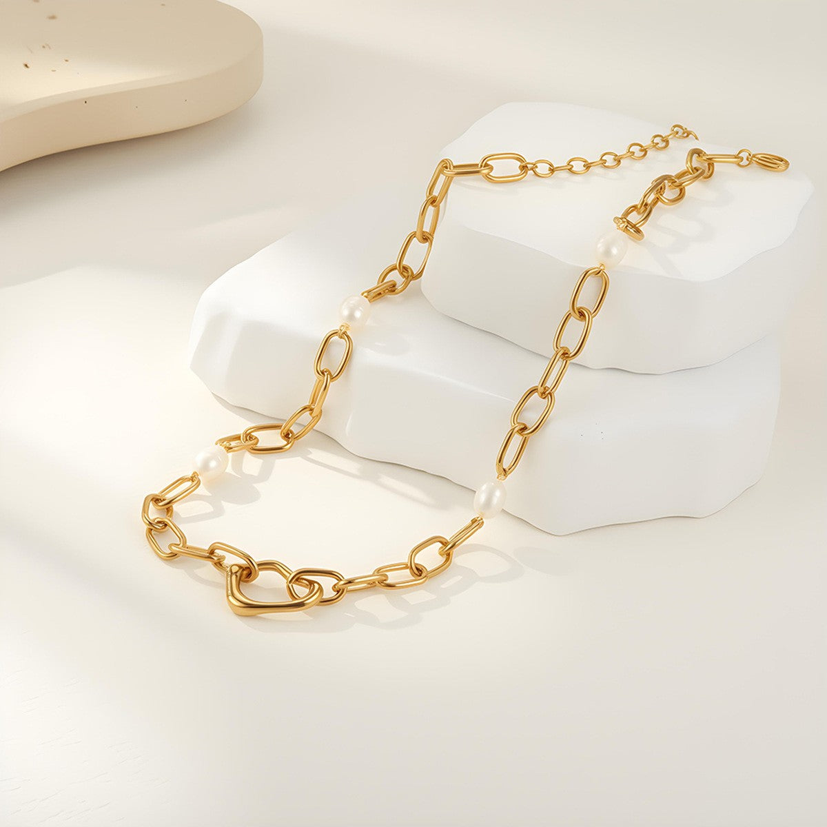 For Women Electroplated Necklace Chain In 304 Stainless Steel With 18K Real Gold Plated PVD Coating