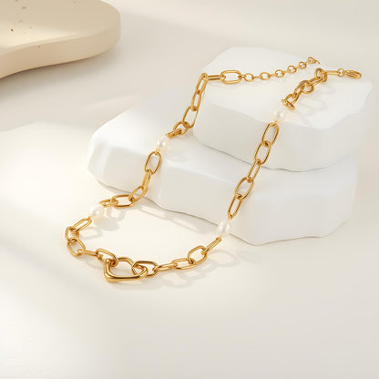 For Women Electroplated Necklace Chain In 304 Stainless Steel With 18K Real Gold Plated PVD Coating