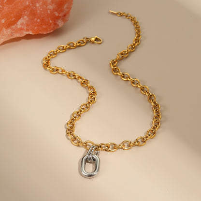 For Women Electroplated Necklace Chain In 304 Stainless Steel With 18K Real Gold Plated PVD Coating