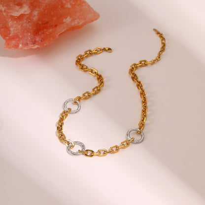 For Women Electroplated Necklace Chain In 304 Stainless Steel With 18K Real Gold Plated PVD Coating