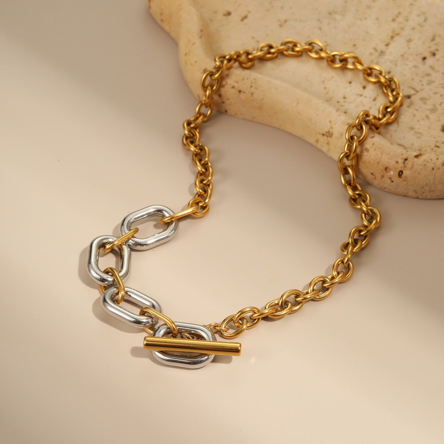For Women Electroplated Necklace Chain In 304 Stainless Steel With 18K Real Gold Plated PVD Coating