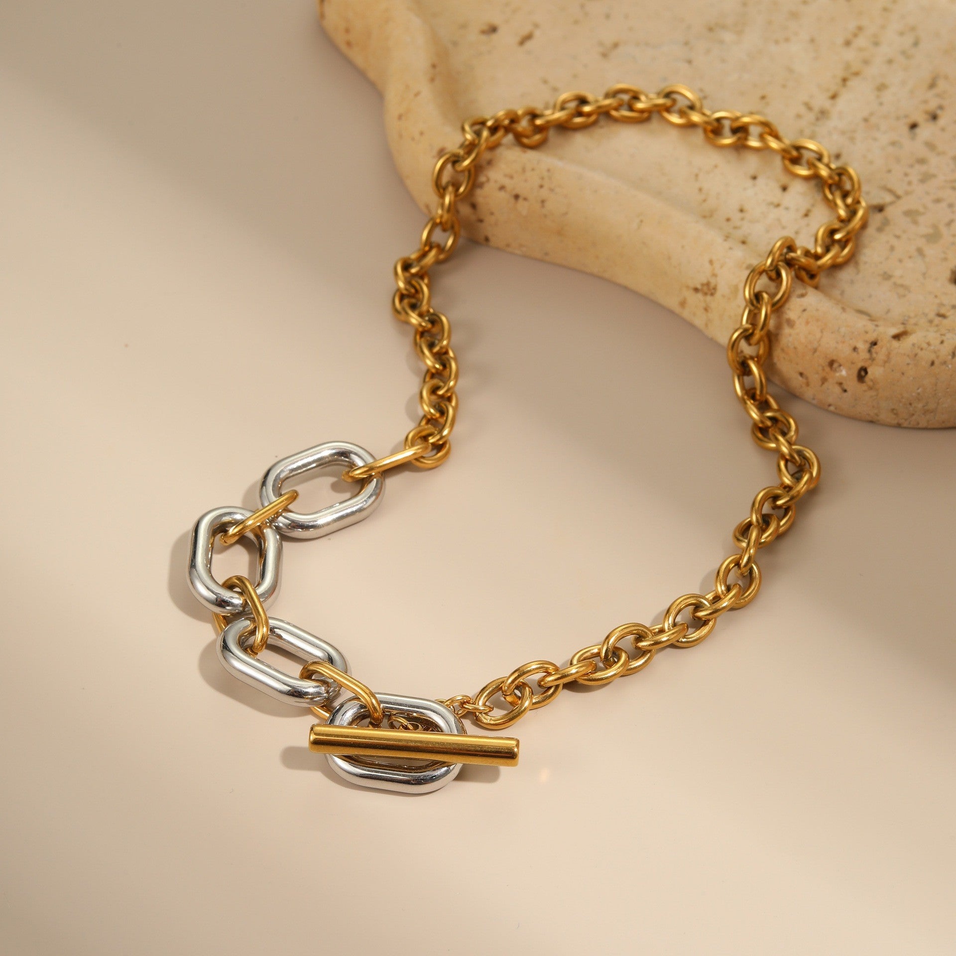 For Women Electroplated Necklace Chain In 304 Stainless Steel With 18K Real Gold Plated PVD Coating