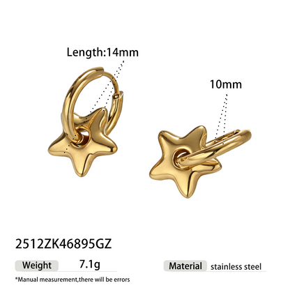 Geometric Earrings For Women Made Of 304 Stainless Steel Featuring Electroplated 18K Real Gold Plated With PVD Coated Finish