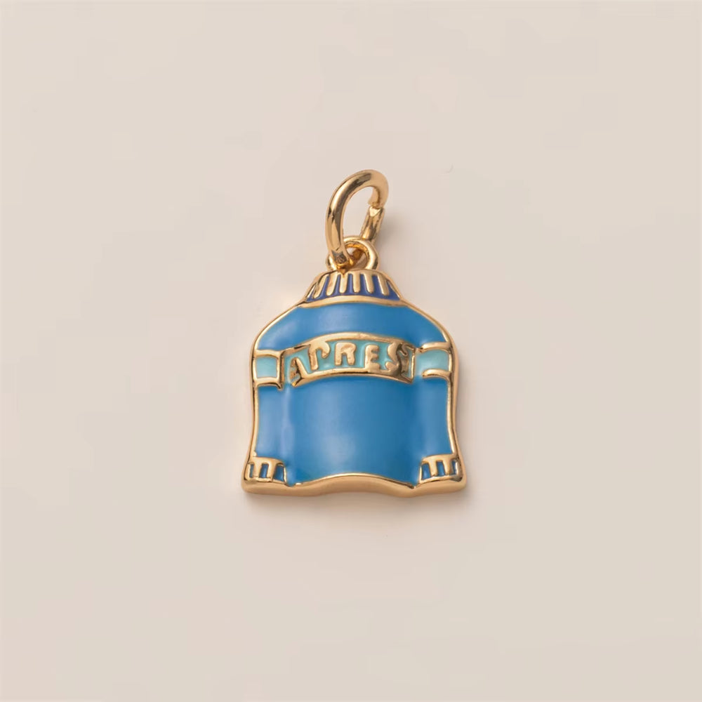 Heart-Shaped Copper Pendant With Golden Electroplating And Zircon Inlay, 27x23mm, 1 Piece