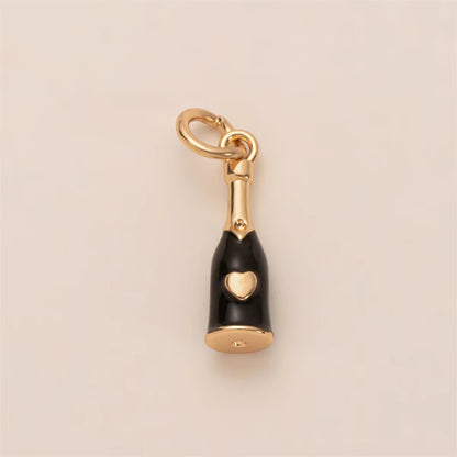 Heart-Shaped Copper Pendant With Golden Electroplating And Zircon Inlay, 27x23mm, 1 Piece