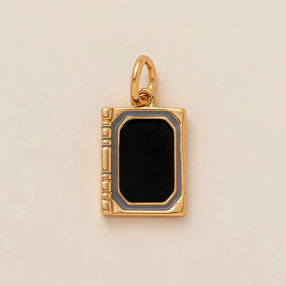 Heart-Shaped Copper Pendant With Golden Electroplating And Zircon Inlay, 27x23mm, 1 Piece
