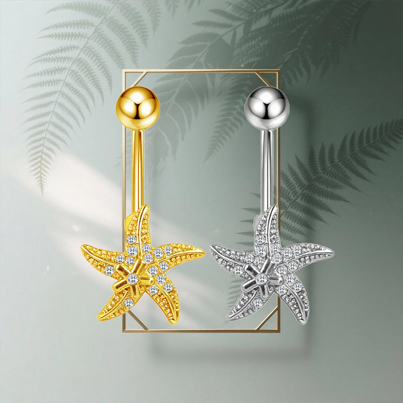 Three-dimensional Heart Shape Copper Belly Ring With Platinum Plated Electroplated Finish And Zircon Inlay