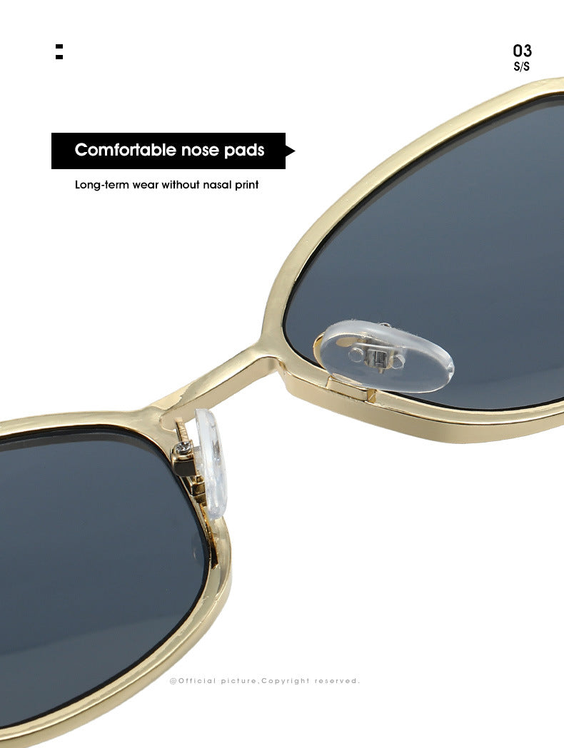 Unisex Polygons Full Frame Sunglasses With Ac Lens Material In Golden, Perfect For Spring Season