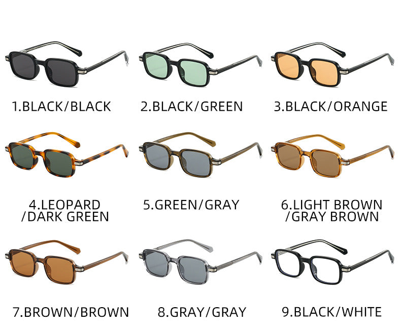 Unisex Square Full Frame Sunglasses With Ac Lens Material In Black, Perfect For Spring