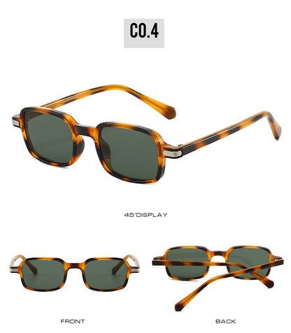 Unisex Square Full Frame Sunglasses With Ac Lens Material In Black, Perfect For Spring