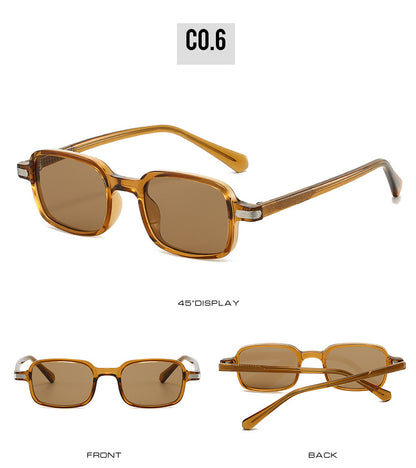 Unisex Square Full Frame Sunglasses With Ac Lens Material In Black, Perfect For Spring