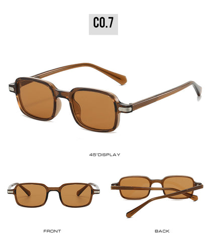 Unisex Square Full Frame Sunglasses With Ac Lens Material In Black, Perfect For Spring
