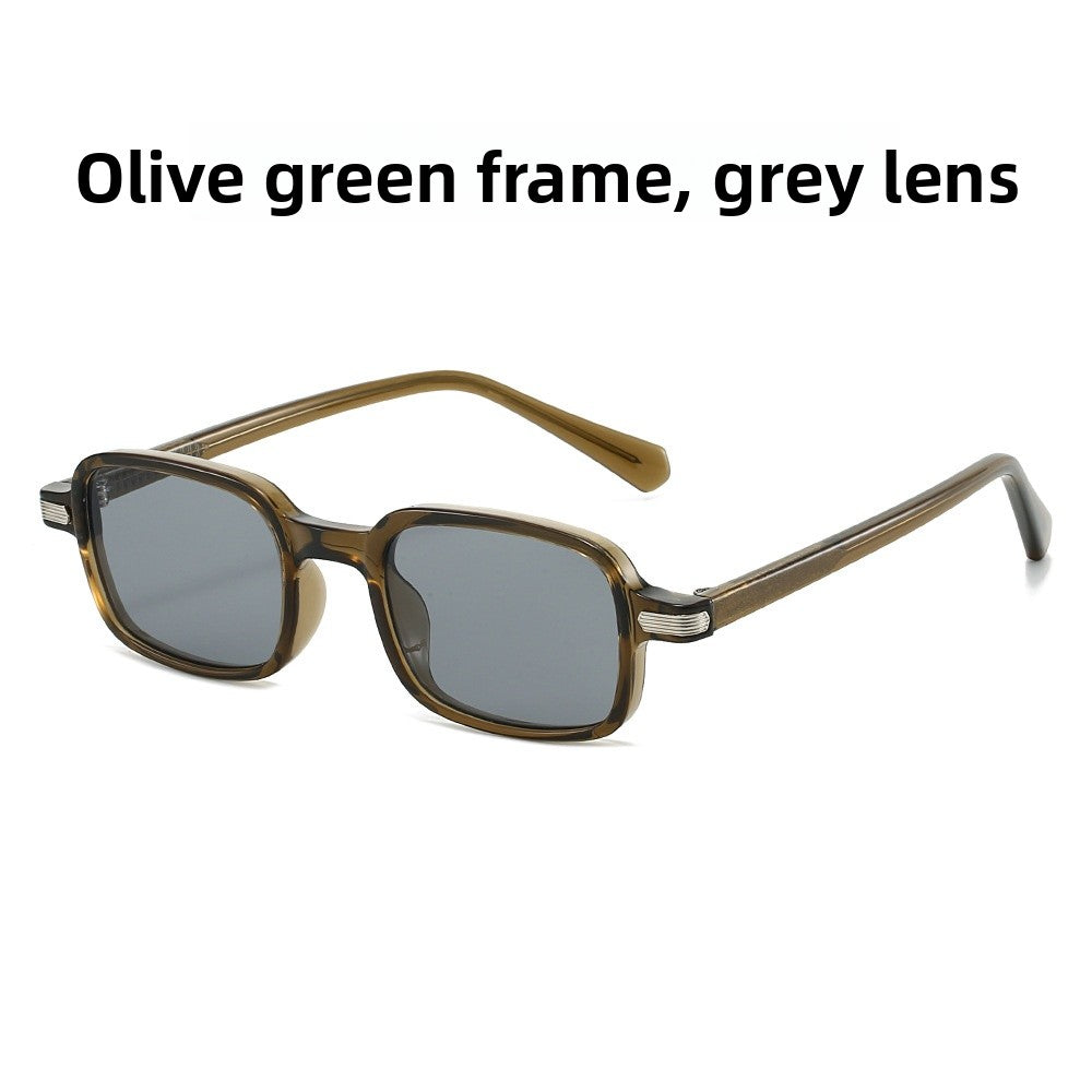 Unisex Square Full Frame Sunglasses With Ac Lens Material In Black, Perfect For Spring