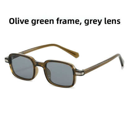 Unisex Square Full Frame Sunglasses With Ac Lens Material In Black, Perfect For Spring