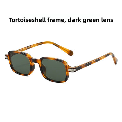 Unisex Square Full Frame Sunglasses With Ac Lens Material In Black, Perfect For Spring
