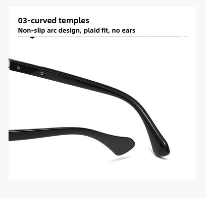 Unisex Half Frame Polygons Sunglasses With PC Lens Material In Golden, Perfect For Outdoor Use