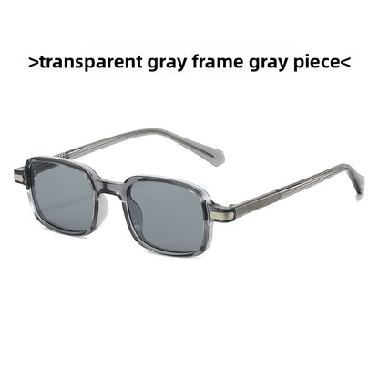 Unisex Square Full Frame Sunglasses With Ac Lens Material In Black, Perfect For Spring