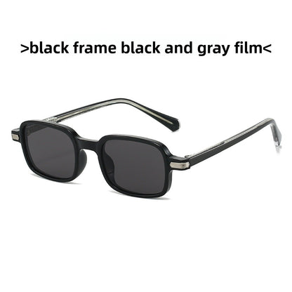Unisex Square Full Frame Sunglasses With Ac Lens Material In Black, Perfect For Spring