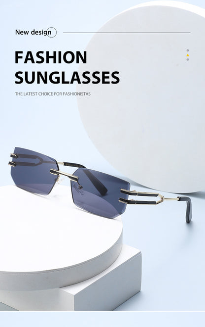 Unisex Polygons Full Frame Sunglasses With PC Lens Material In Golden, Perfect For Spring