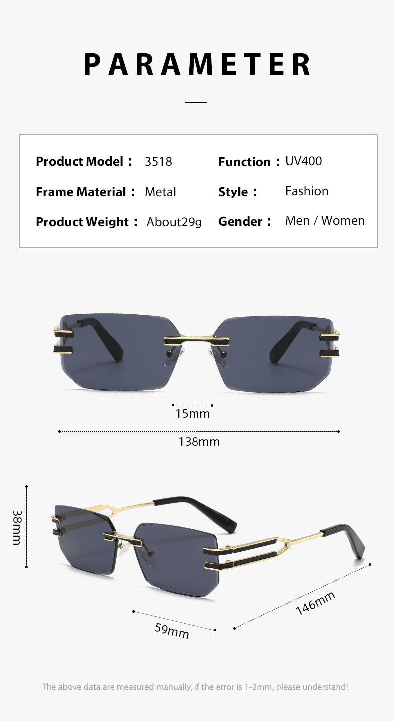 Unisex Polygons Full Frame Sunglasses With PC Lens Material In Golden, Perfect For Spring