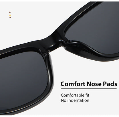 Unisex Round Frame Full Frame Sunglasses With Tac Lens Material In Black, Ideal For Sport