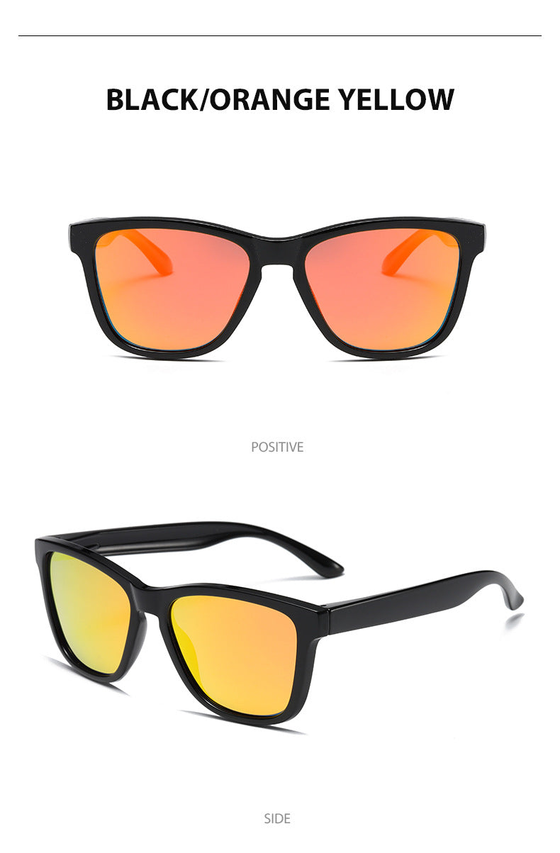 Unisex Round Frame Full Frame Sunglasses With Tac Lens Material In Black, Ideal For Sport