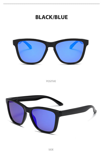 Unisex Round Frame Full Frame Sunglasses With Tac Lens Material In Black, Ideal For Sport