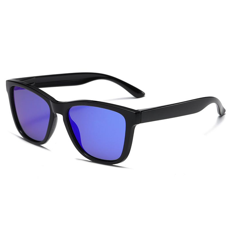 Unisex Round Frame Full Frame Sunglasses With Tac Lens Material In Black, Ideal For Sport
