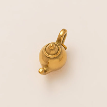 Heart Shape Pendant In 27x23mm 304 Stainless Steel With 18K Gold Plated PVD Coating And 0.03µm Thickness, 1 Piece