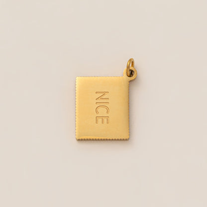 Heart Shape Pendant In 27x23mm 304 Stainless Steel With 18K Gold Plated PVD Coating And 0.03µm Thickness, 1 Piece