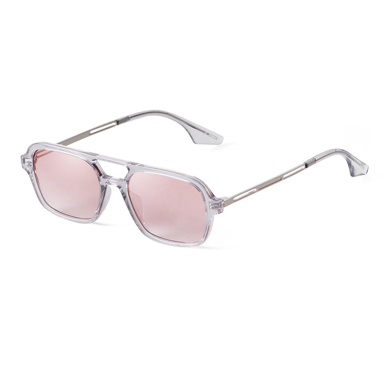 Women’s Square Full Frame Sunglasses With AC Lens Material In Pink, Perfect For Spring