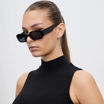 Unisex Square Full Frame Sunglasses With Ac Lens Material In Black, Perfect For Spring