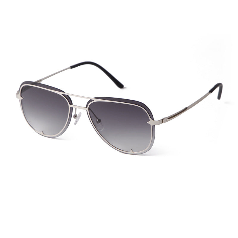 Unisex Aviator Sunglasses With Full Frame And AC Lens Material In Black, Perfect For Spring