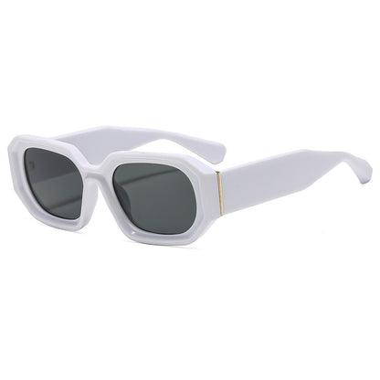 Unisex Square Full Frame Sunglasses With AC Lens Material In Black For Spring And Summer