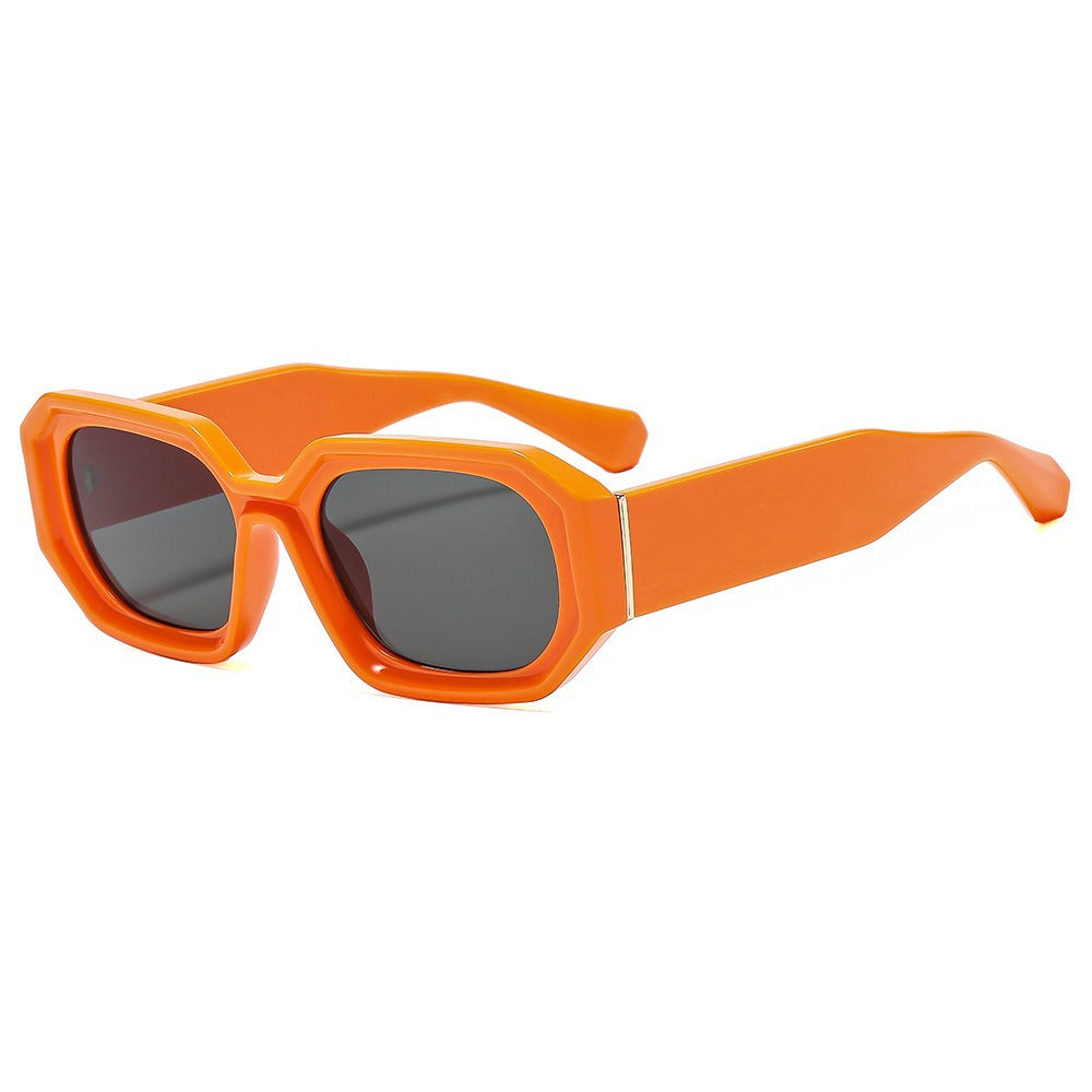 Unisex Square Full Frame Sunglasses With AC Lens Material In Black For Spring And Summer