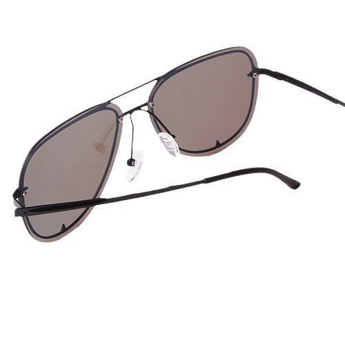 Unisex Aviator Sunglasses With Full Frame And AC Lens Material In Black, Perfect For Spring