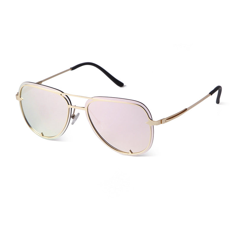 Unisex Aviator Sunglasses With Full Frame And AC Lens Material In Black, Perfect For Spring
