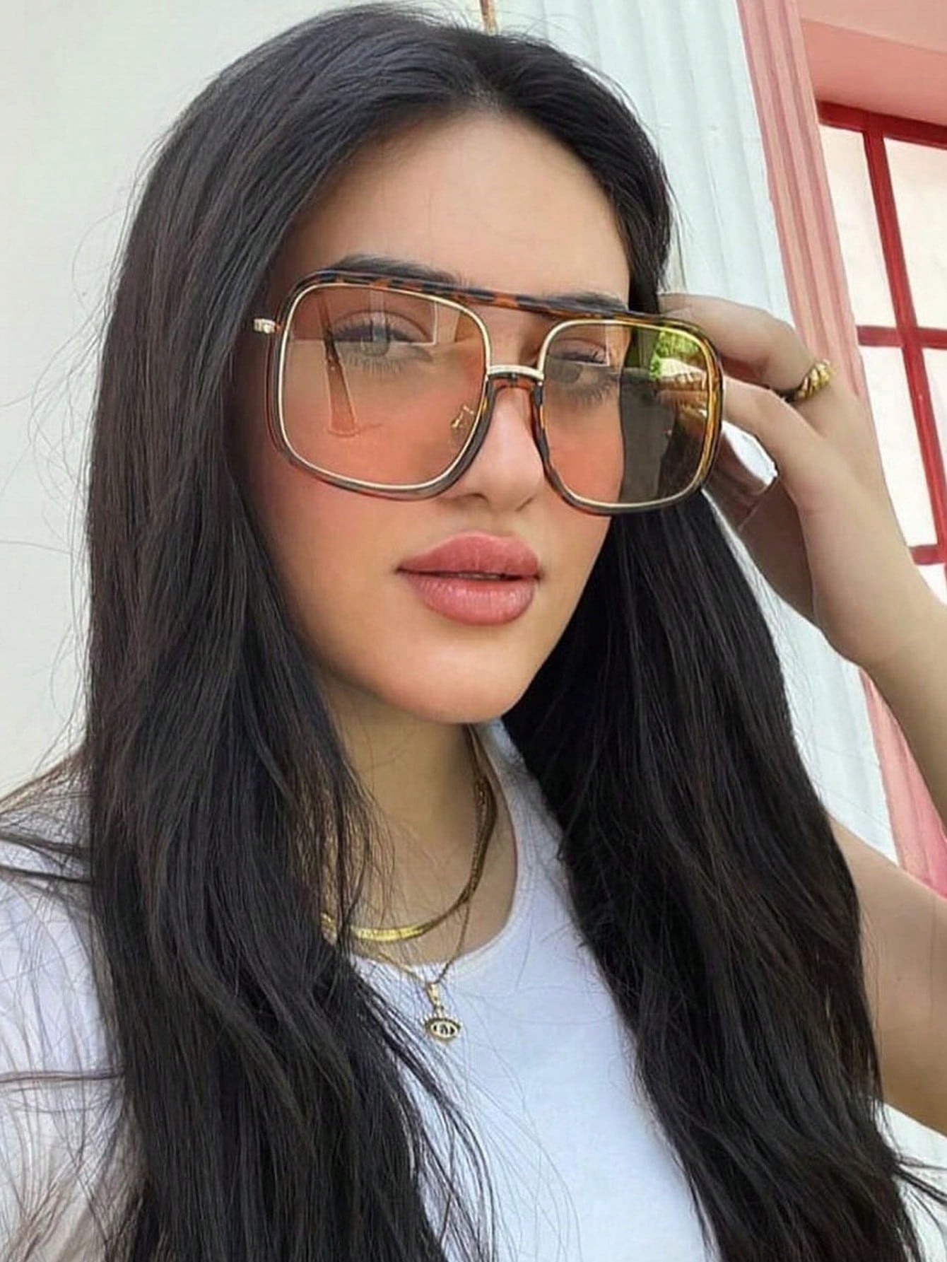 Unisex Square Full Frame Sunglasses With PC Lens Material In Leopard Print, Perfect For Winter