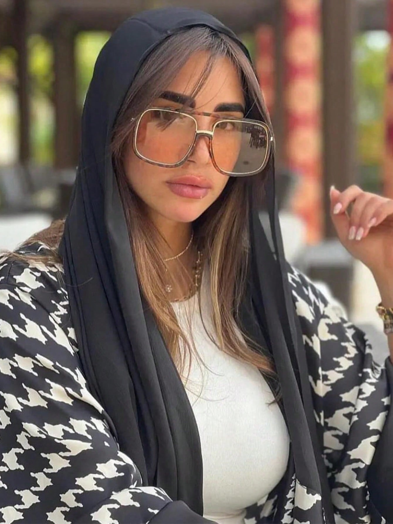 Unisex Square Full Frame Sunglasses With PC Lens Material In Leopard Print, Perfect For Winter