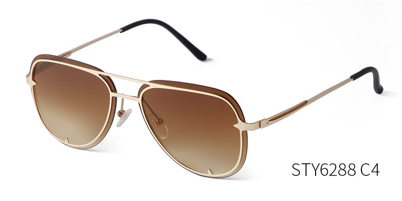 Unisex Aviator Sunglasses With Full Frame And AC Lens Material In Black, Perfect For Spring