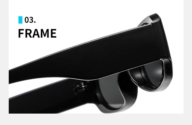 Unisex Square Full Frame Sunglasses With Ac Lens Material In Black, Perfect For Spring