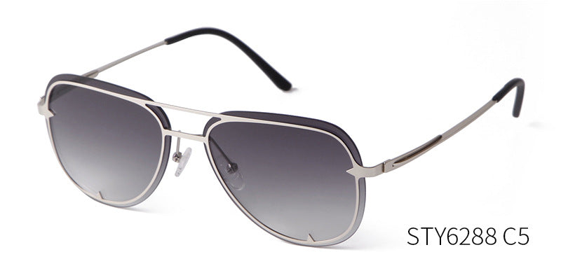 Unisex Aviator Sunglasses With Full Frame And AC Lens Material In Black, Perfect For Spring