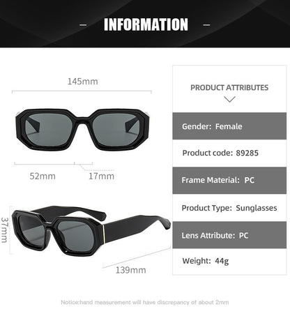 Unisex Square Full Frame Sunglasses With AC Lens Material In Black For Spring And Summer
