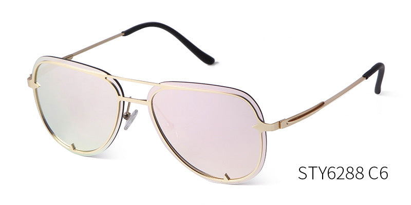 Unisex Aviator Sunglasses With Full Frame And AC Lens Material In Black, Perfect For Spring