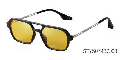 Women’s Square Full Frame Sunglasses With AC Lens Material In Pink, Perfect For Spring