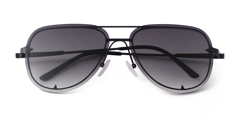 Unisex Aviator Sunglasses With Full Frame And AC Lens Material In Black, Perfect For Spring