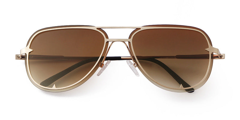 Unisex Aviator Sunglasses With Full Frame And AC Lens Material In Black, Perfect For Spring