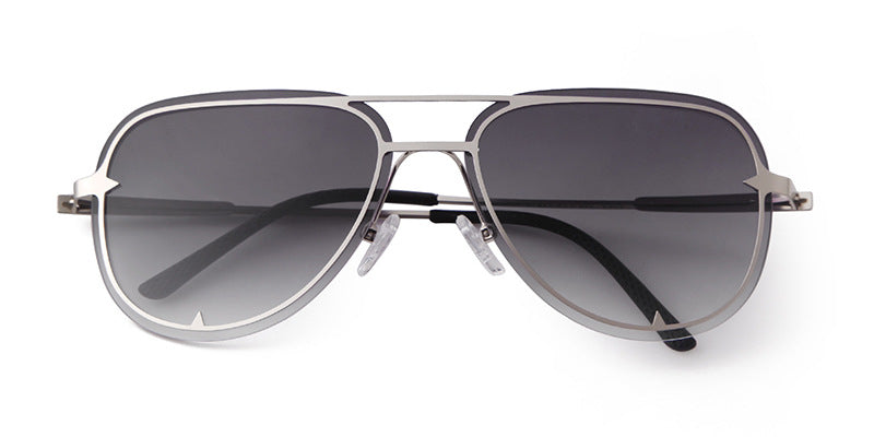 Unisex Aviator Sunglasses With Full Frame And AC Lens Material In Black, Perfect For Spring